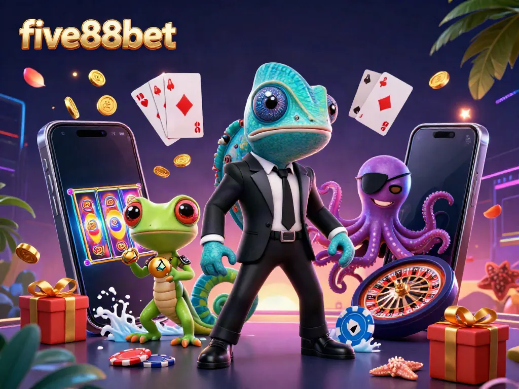 Engage with five88bet's exhilarating slot game, featuring vibrant characters in action.