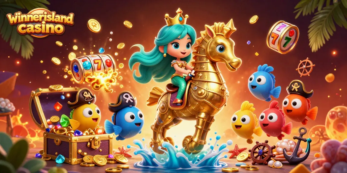 Experience the thrill of winning at winnerislandcasino with an enchanting mermaid and seahorse adventure.